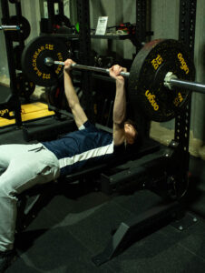 bench press, weights